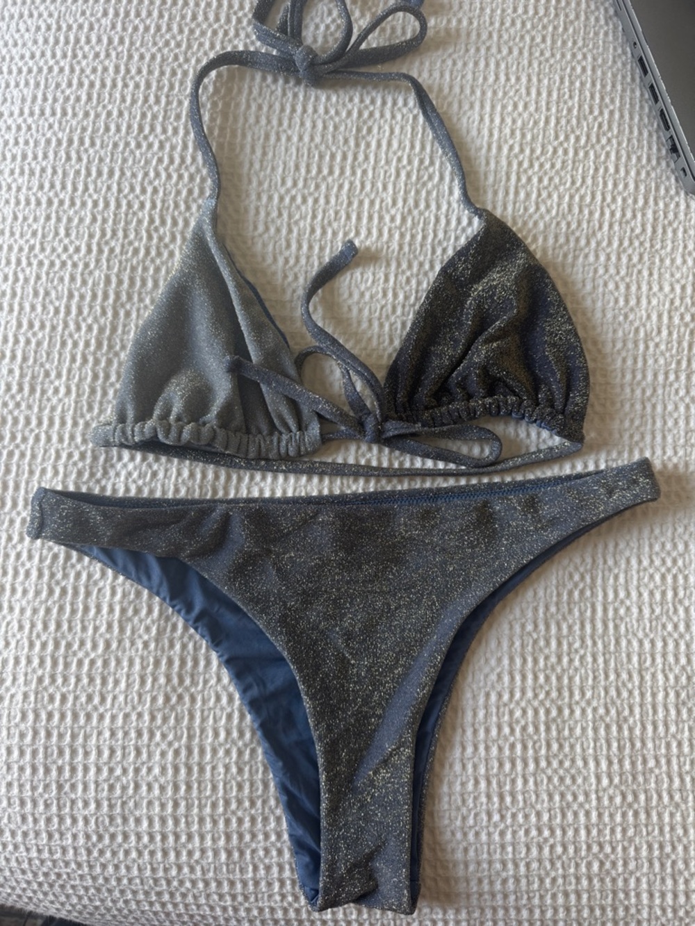 Aerie Sparkly Triangle Bikini